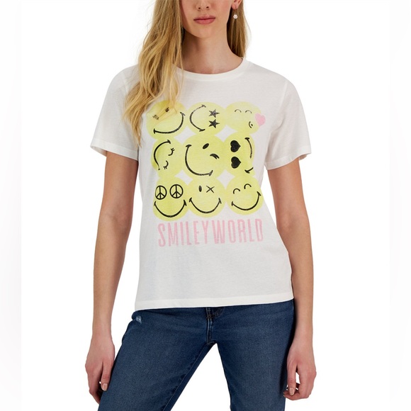 SMILEYWORLD ๐๐ Juniors' Graphic-Print Short-Sleeve T-Shirt ๐ - Picture 2 of 4